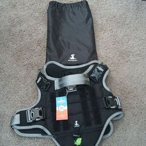 No Pull Dog Harness  Heavy Duty Dog Harness with Handle and Poop Bag Hol…